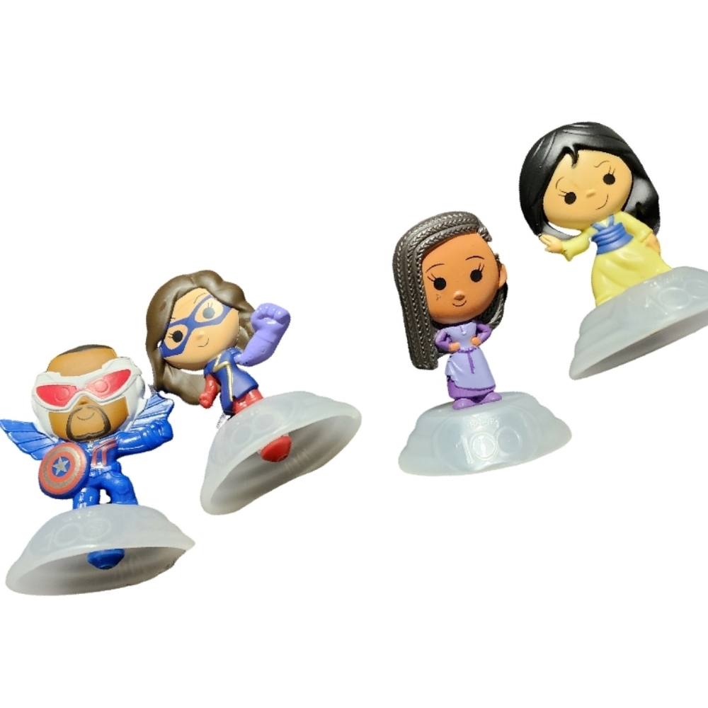 2023 McDonald's Toy Ms. Marvel, Asha, Mulan & Captain America